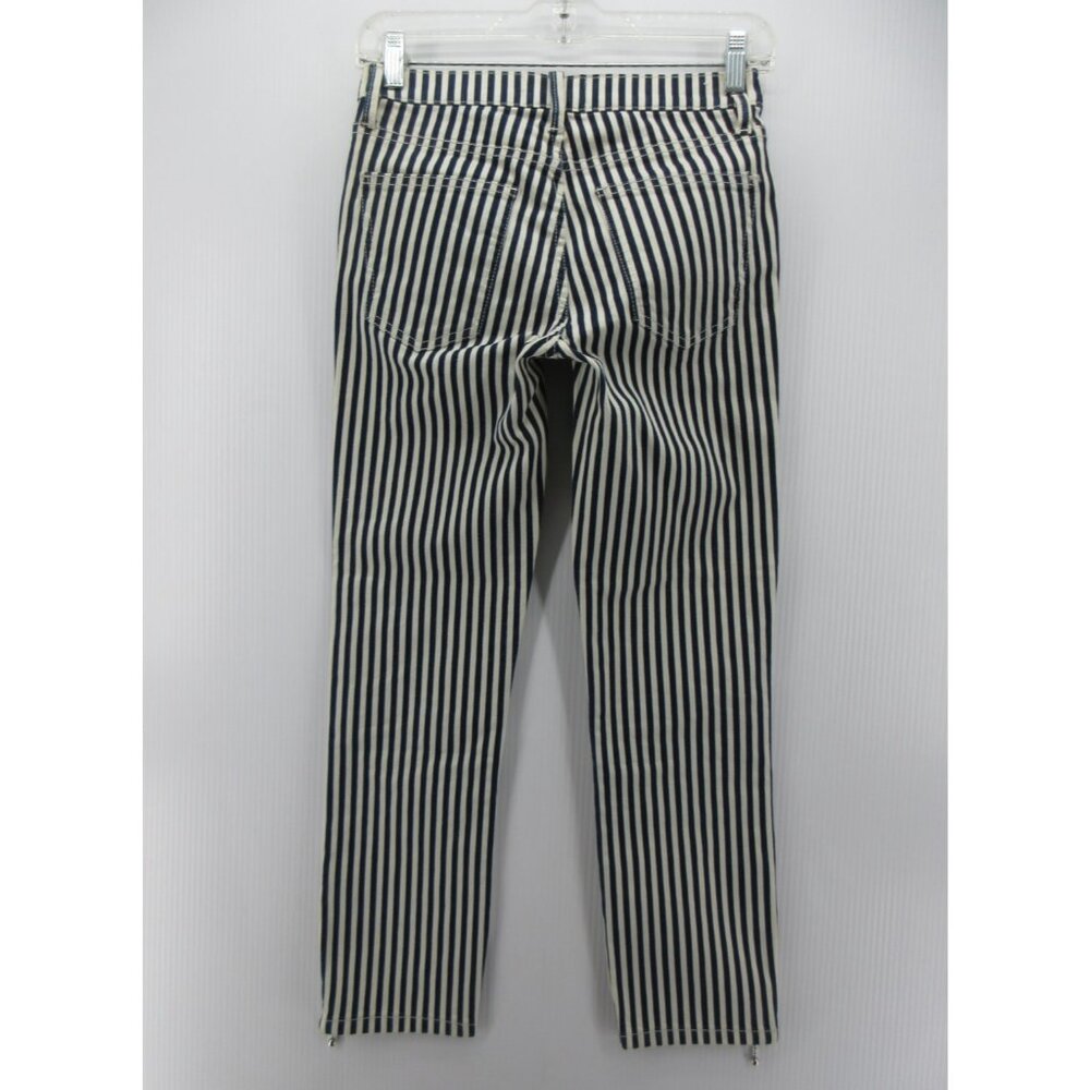 Current Elliot Jeans 23 White Skinny Moto Pants Double Knee Ankle Zip - Picture 8 of 11